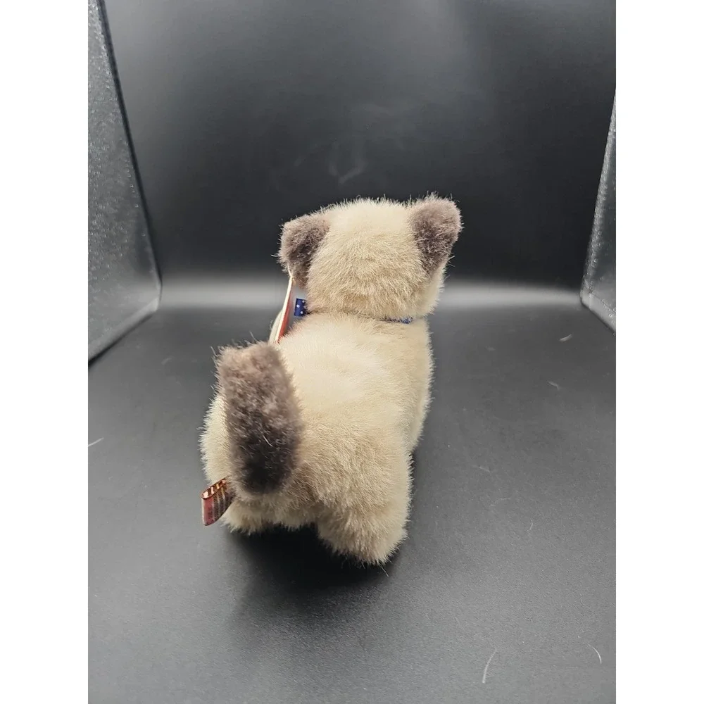Vintage Gund Catnip Siamese Cat Plush #1126 Blue Polka Dot Bow Stuffer Kitten CC